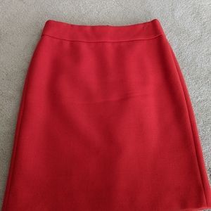 JCrew red/orange wool skirt